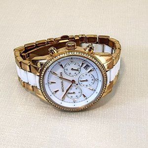 White and Rose Gold Michael Kors Watch